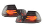 BMW 3-series E46 Coupe tail lights with chrome and smoked LED light bar, facelift model from 2003-2007 by K2 Industries.