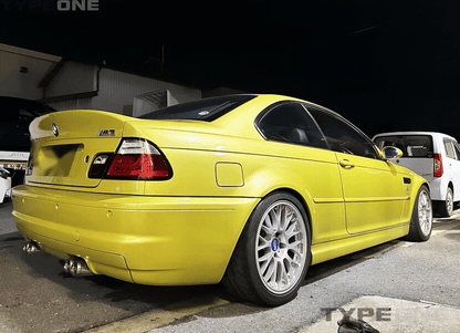 BMW 3-series E46 Coupe red LED taillights set by K2 Industries, for 2003-2007, featuring sleek tail light bar design.