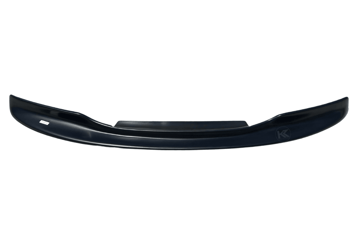 BMW 3-Series E46 M3 CSL front lip spoiler in ABS by K2 Industries, designed for 1999-2005 model years, shown on vehicle.