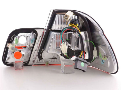 Red Altezza style taillights set for BMW 3-series E46 sedan pre-facelift 1998-2001, by K2 Industries, showing the tail light assembly.