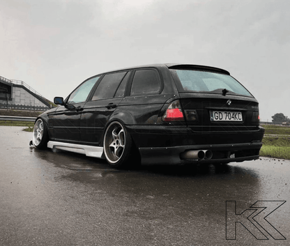 BMW 3-series E46 Wagon smoked LED tail lights set by K2 Industries, for 1999-2005 BMW 3-series Touring models.
