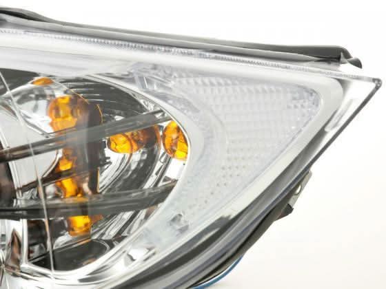 BMW 3-series E90 E91 chrome angel eyes LED headlights set by K2 Industries, 2005-2012, showing sleek chrome finish and LED lighting elements.