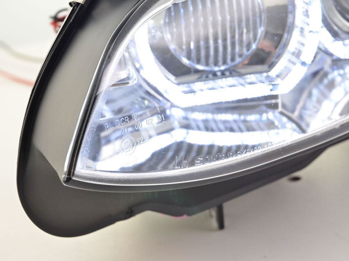 BMW 3-series E92/E93 chrome LED headlights upgrade for non-AFS models, compatible with 2006-2010, by K2 Industries.