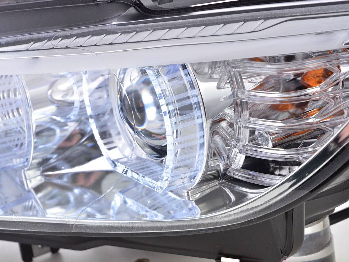 BMW 3 Series E92 E93 chrome LED headlights upgrade for non-AFS models, featuring sleek design and improved illumination.