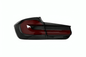 BMW 3 Series F30 F35 F80 LED tail light upgrade with modern black line design by K2 Industries, 2012-2019.