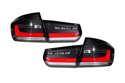 BMW 3 Series F30 F35 F80 modernized LED tail lights by K2 Industries, featuring sleek design for 2012-2019 models.