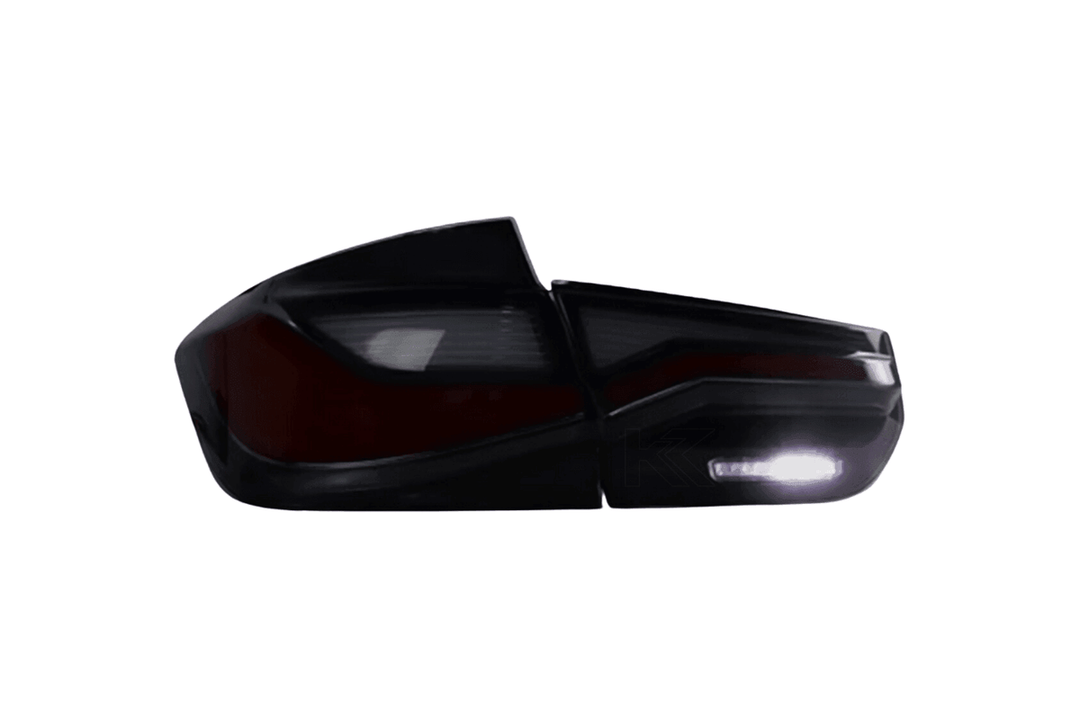 BMW 3 Series F30 F35 F80 LED tail lights by K2 Industries, featuring sleek next-gen style for 2012-2019 models.