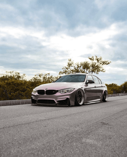 BMW 3-Series F30/F80 clear tail lights by K2 Industries, showing sleek, transparent design for model years 2011 to 2020.