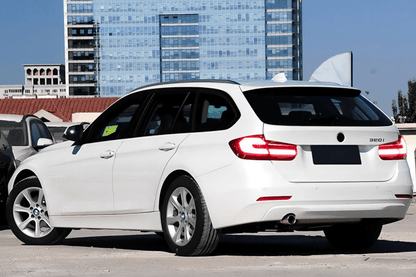 BMW 3 Series F31 modern black line LED tail light upgrade by K2 Industries, 2012-2019, showing sleek black design and LED lighting.