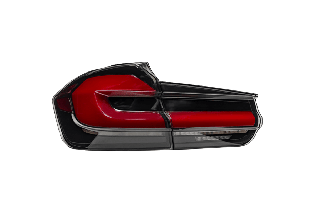 BMW 3 Series F31 LED tail light upgrade by K2 Industries with modern black line design, for 2012-2019 models.