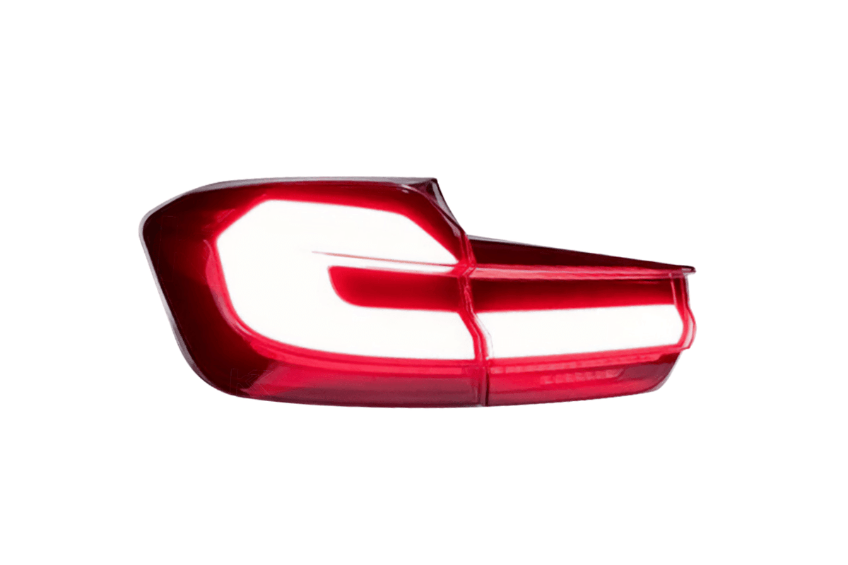 BMW 3 Series F31 black line LED tail light upgrade by K2 Industries, showing sleek modern design and clear LED lighting.