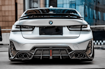 BMW 3 Series G20 G28 G80 M3 OEM style clear LED tail lights by K2 Industries, showing sleek modern design for 2019-2024 models.