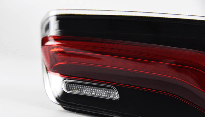 BMW 3 Series G20 G28 M8 Style inner tail light mod by K2 Industries, showcasing sleek LED tail light design inside the vehicle.