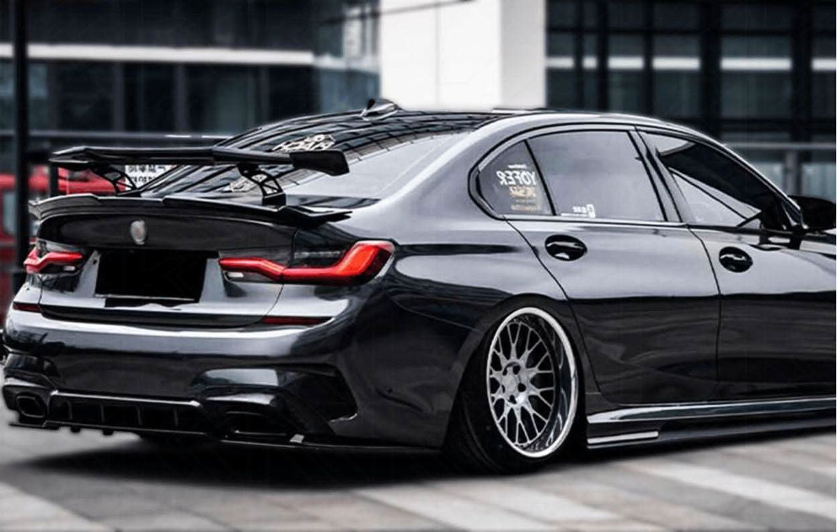BMW 3 Series G20 G28 M8 Style inner tail light mod by K2 Industries, showing sleek LED tail light design in black finish.