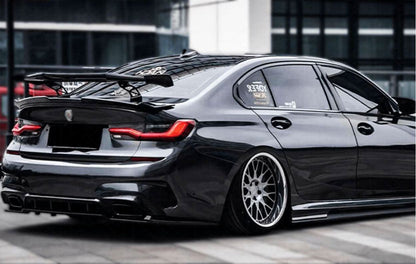 BMW 3 Series G20 G28 M8 Style inner tail light mod by K2 Industries, showing sleek LED tail light design in black finish.