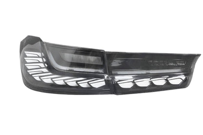 BMW 3-Series G20 G28 G80 GTS style tail lights by K2 Industries, featuring sleek LED design for 2019-2024 models.