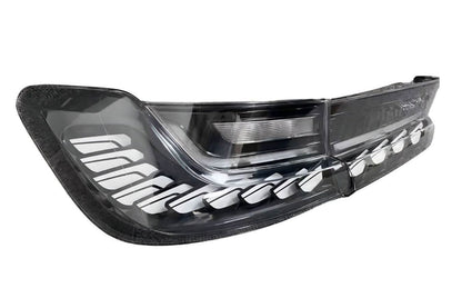 BMW 3-Series G20 G28 G80 GTS style tail lights by K2 Industries installed on a 2019-2024 model, featuring sleek LED design.