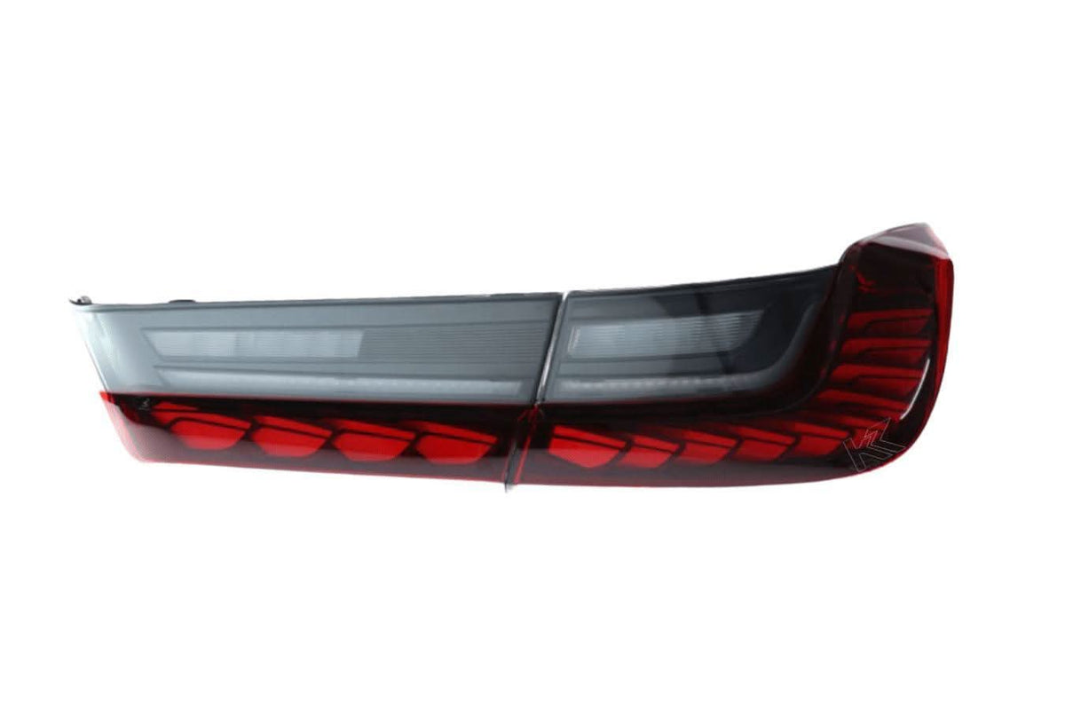 BMW 3-Series G20 G28 G80 GTS style tail lights by K2 Industries, showcasing sleek LED design for 2019-2024 models.