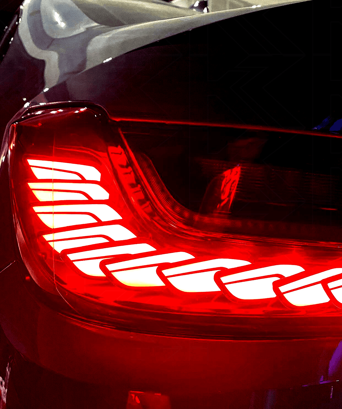 BMW 3-Series G20 G28 G80 GTS style tail lights by K2 Industries, featuring sleek LED design for 2019-2024 models.