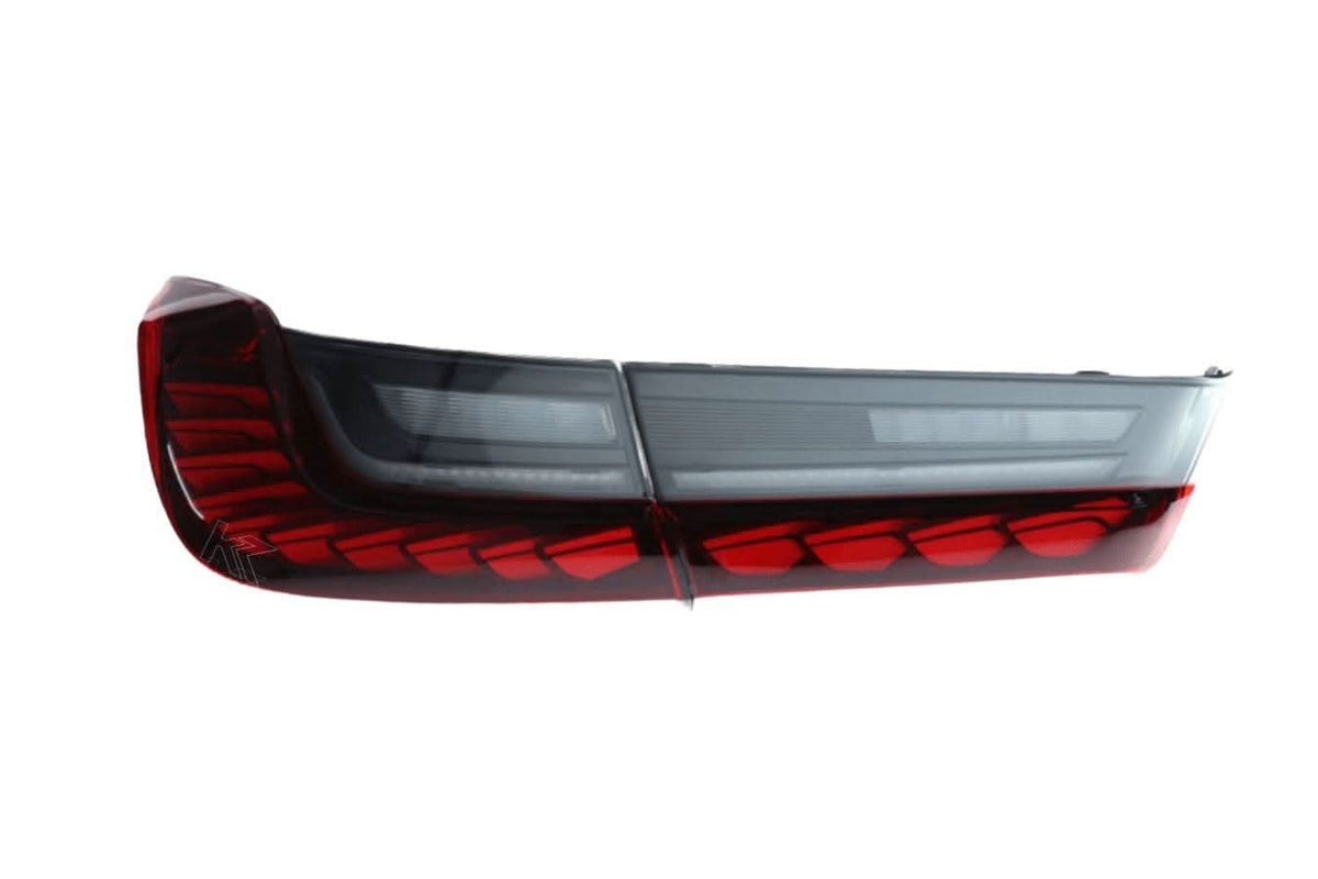 BMW 3-Series G20 G28 G80 GTS style tail lights by K2 Industries, showcasing sleek LED design for 2019-2024 models.
