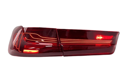 BMW 3-Series G20 G80 M3 CSL laser tail lights upgrade by K2 Industries, shown with sleek, modern design on the car's rear.