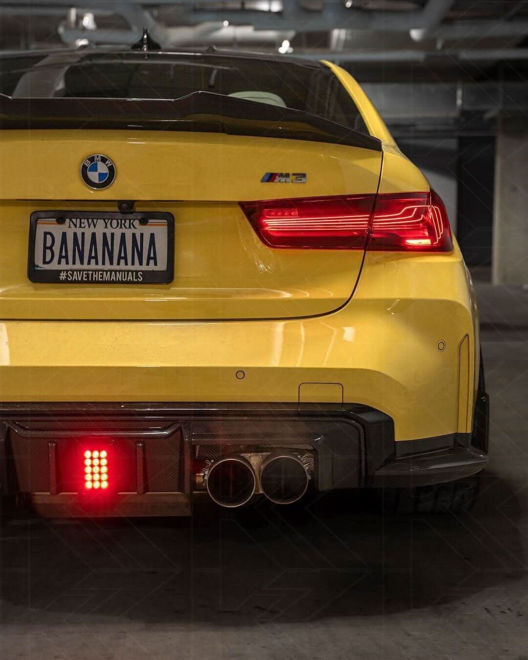 BMW 3-Series G20 G80 M3 CSL laser tail lights upgrade by K2 Industries, showing sleek LED tail light design on a 2019-2024 model.