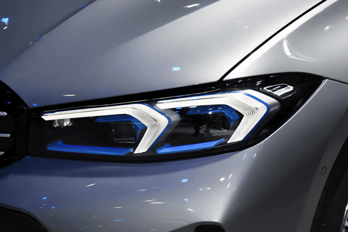 BMW 3 Series LCI G20 G28 LED projector headlights by K2 Industries, showing sleek headlight designs with LED modules.