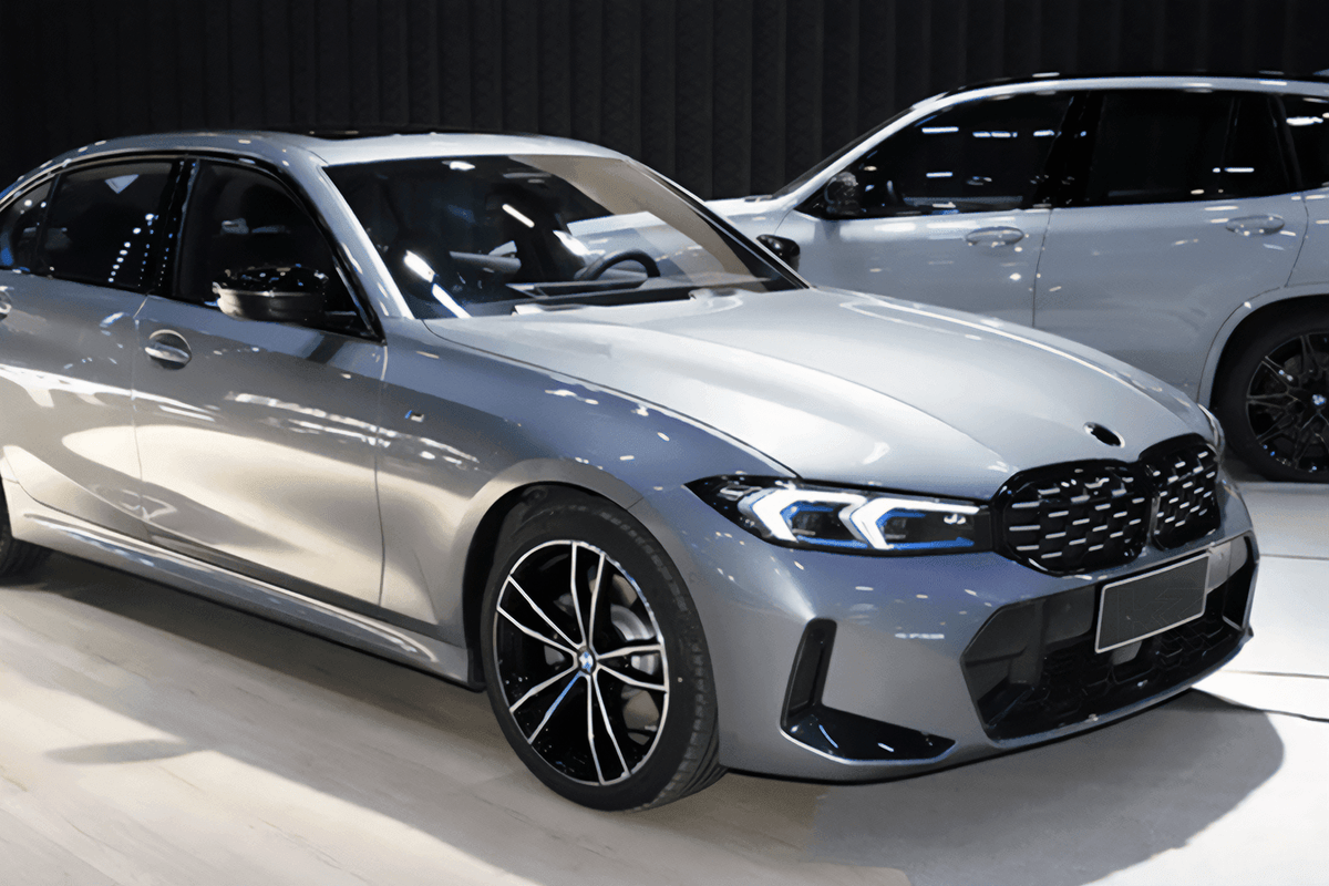 BMW 3 Series LCI G20 G28 LED projector headlights by K2 Industries, showing sleek headlight design with LED projectors for 2022+ models.