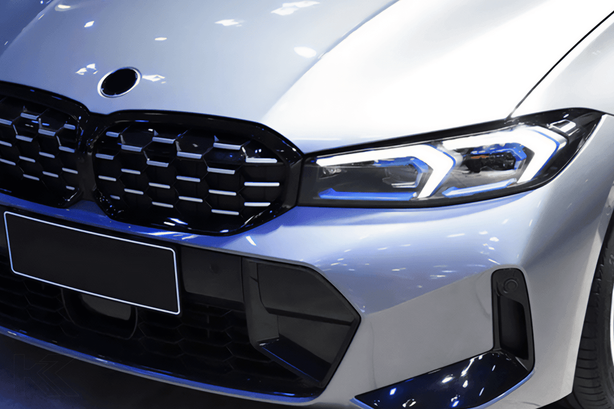 BMW 3 Series LCI G20 G28 LED projector headlights by K2 Industries, featuring sleek design and advanced lighting technology.