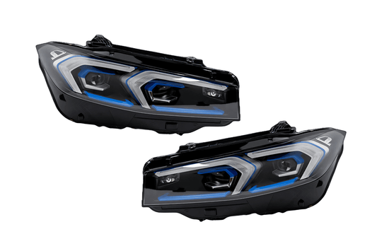 BMW 3 Series G20 G28 LED projector headlights by K2 Industries, featuring modern design and bright illumination for 2022+ models.