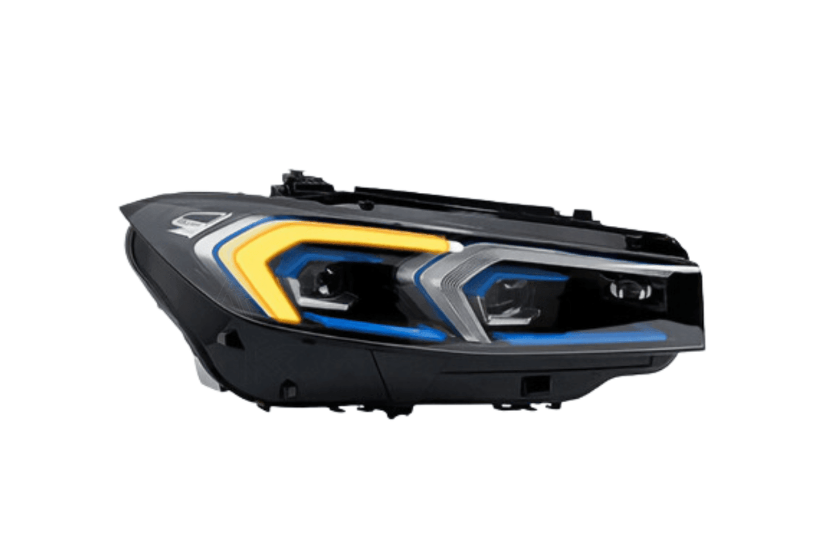 BMW 3 Series G20 G28 LED projector headlights by K2 Industries, showing sleek design and advanced lighting features for 2022+ models.