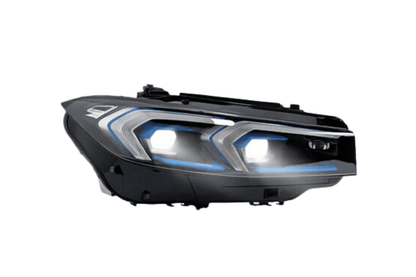 BMW 3 Series LCI G20 G28 LED projector headlights by K2 Industries, showing sleek modern headlight design with bright LED projectors.