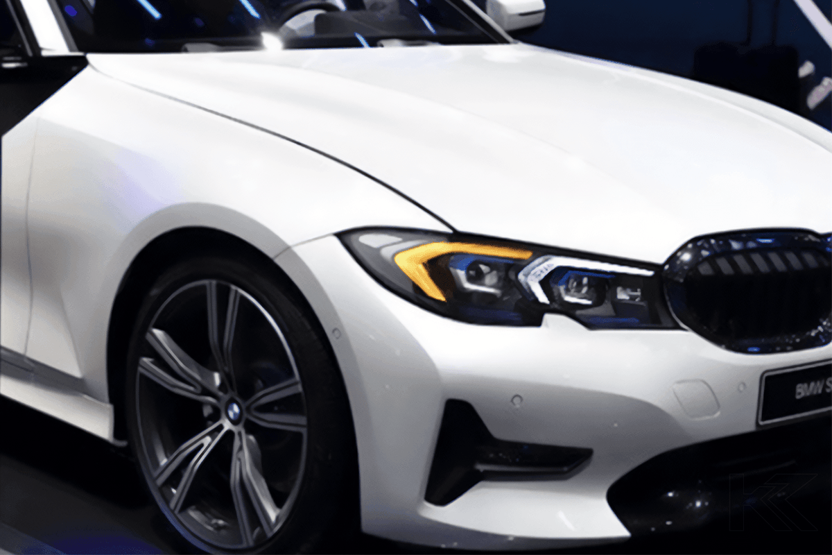 BMW 3 Series G20 G28 LED headlight upgrade by K2 Industries, showcasing modern LCI style headlights for 2019-2022 models.