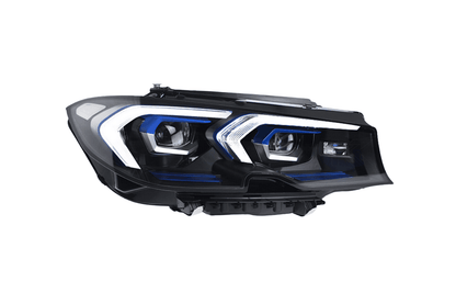 BMW 3 Series G20 G28 LED headlights upgrade by K2 Industries, showcasing modern LCI style headlights for 2019-2022 models.