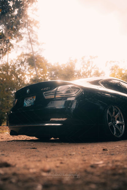 BMW 4-Series F32/F82 and F33 F35 clear LED tail lights by K2 Industries for 2013-2016 models, showing sleek automotive lighting.