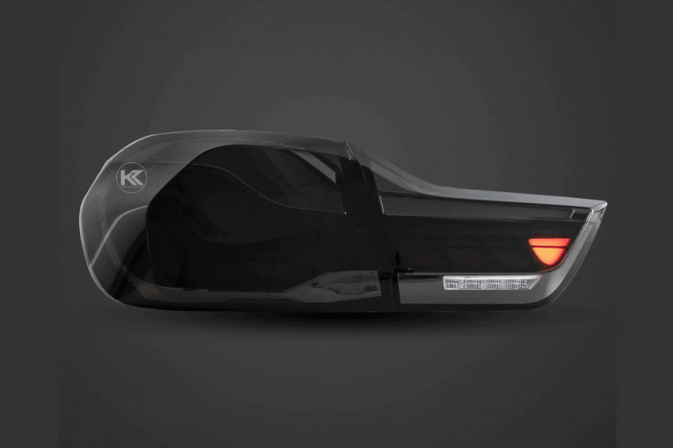 BMW 4-Series M4 F82 F83 F32 F36 OLED Dynamic GTS Style Tail Lights by K2 Industries, for 2014-2020 models.