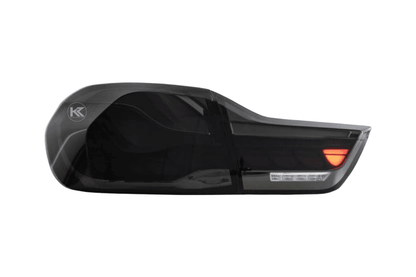 BMW 4-Series M4 F82 F83 F32 F36 OLED GTS Style tail lights by K2 Industries, for 2014-2020 models, with dynamic LED design.