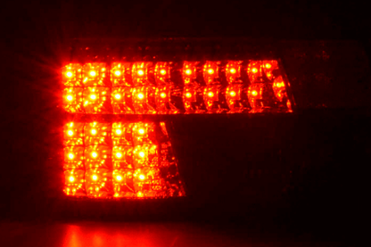 BMW 5-series E39 Sedan smoked LED taillights set by K2 Industries, featuring sleek, darkened lens design for 1995-2000 models.