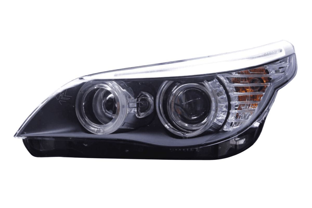 BMW 5-Series E60 headlights upgrade by K2 Industries, OE style headlamps for 2003-2009 model years.