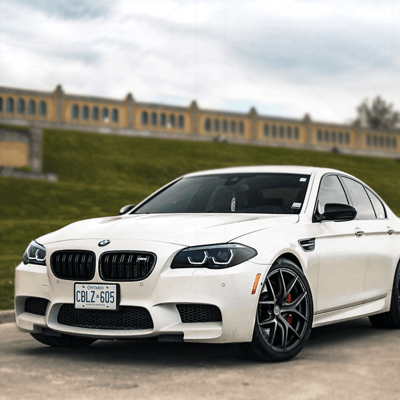 BMW 5-Series F10/F11/F18 3D Style Headlight by K2 Industries, showcasing clear lens and modern design for 2010-2016 models.