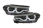 BMW 5 Series G30/G38 headlights upgrade by K2 Industries, showing sleek OE style headlight design for 2018-2020 models.