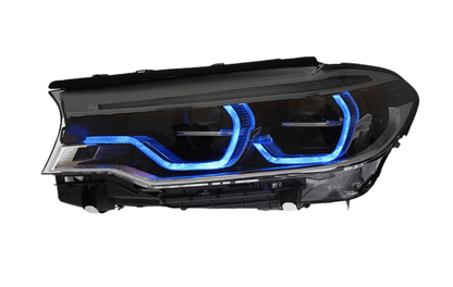 BMW 5 Series G30/G38 headlights upgrade by K2 Industries, OE style, for 2018-2020 models, showing the sleek headlight design.