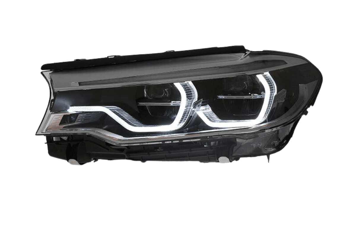 BMW 5 Series G30/G38 headlights upgrade by K2 Industries, showing sleek OE style headlights for 2018-2020 models.