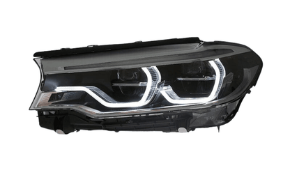 BMW 5 Series G30/G38 headlights upgrade by K2 Industries, showing sleek OE style headlights for 2018-2020 models.