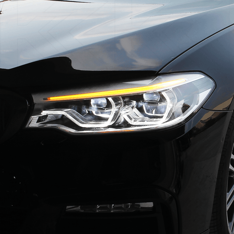BMW 5 Series G30/G38 headlights upgrade by K2 Industries, OE style headlights for 2018-2020 model with clear lens and modern design.