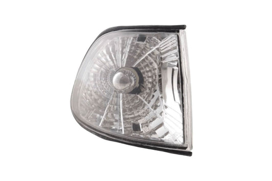 BMW 7-Series E38 clear chrome front corner lights by K2 Industries for 1994-1998 model, showing lens and chrome detailing.