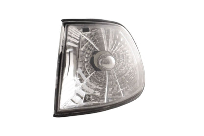 BMW 7-Series E38 clear chrome front corner lights by K2 Industries, for 1994-1998 models, showing close-up of corner light assembly.