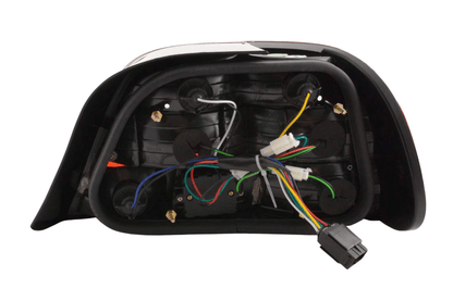 BMW 7-series E38 red LED tail lights set by K2 Industries, showing the sleek red LED tail light assembly for 1995 model.