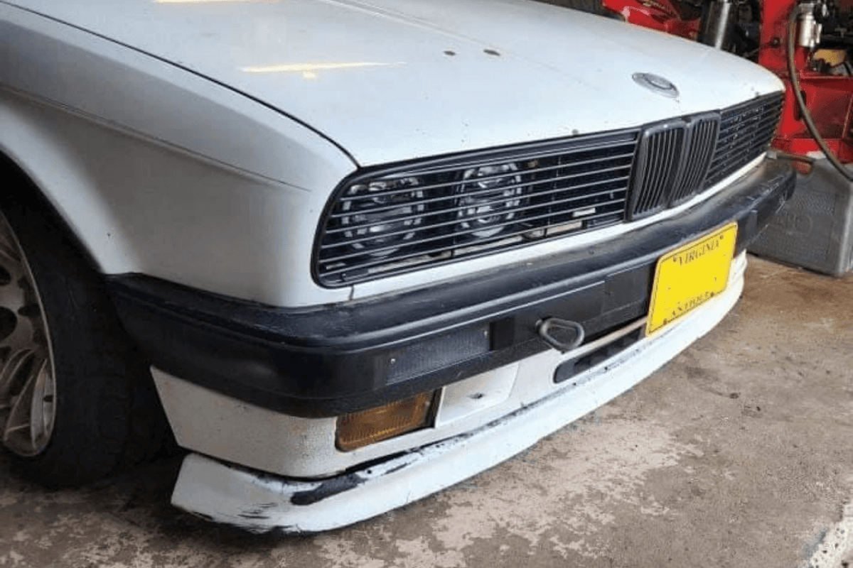 BMW E30 Series 3 front grille and headlights by K2 Industries, showing the steady style design for 1984-1991 models.