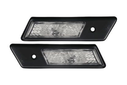 BMW E36 side indicator lights with black or chrome trim, crystal lens, for 1992-1996 models, by K2 Industries.